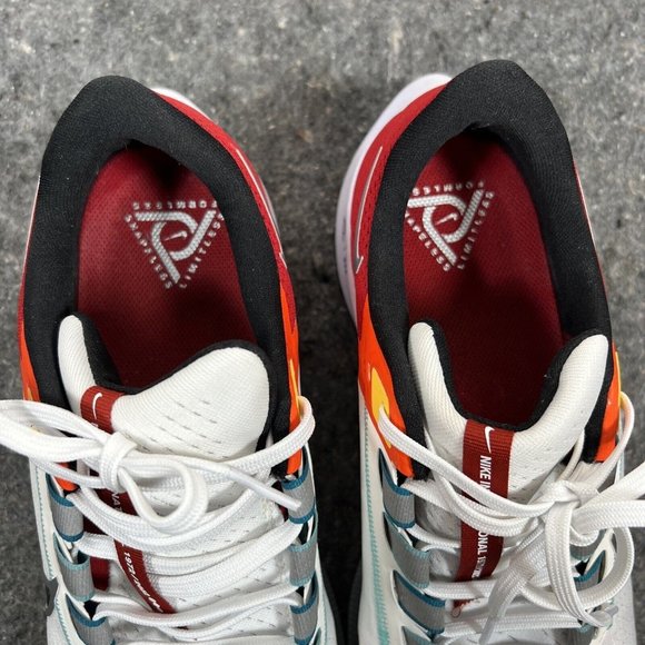 Nike Air Zoom Pegasus 38 - DQ4499 101 - Sail/Black-Red-Men's 13, UK12, EUR 47.5 - Picture 8 of 13